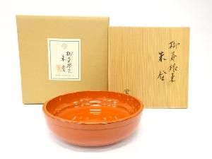 初瀬川柳菴造　根来塗　朱合鉢